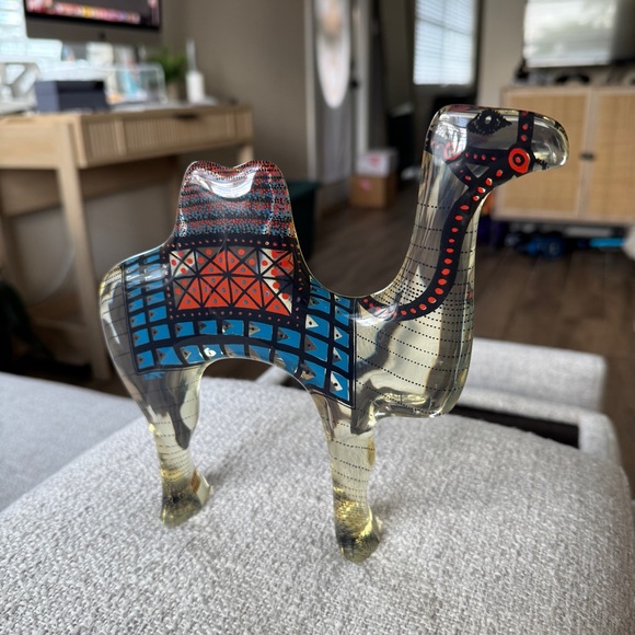 ABRAHAM PALATNIK LARGE LUCITE ACRYLIC CAMEL SCULPTURE 7 3/4” SIGNED PAL - Picture 6 of 10